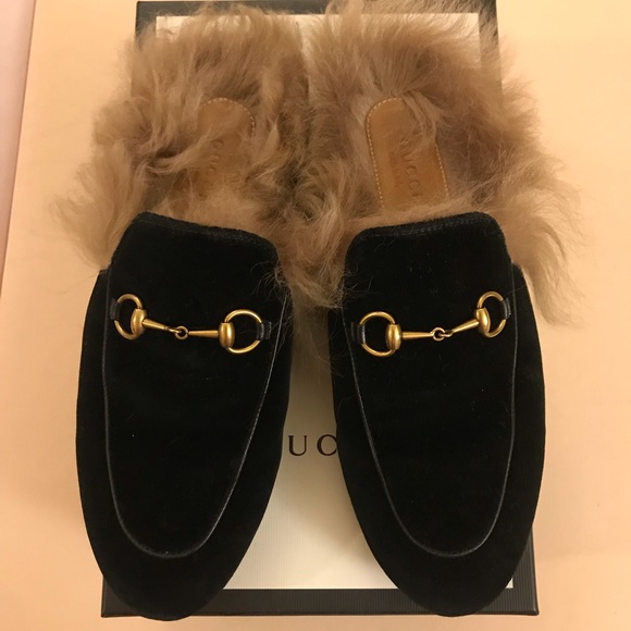 gucci princetown fur mule